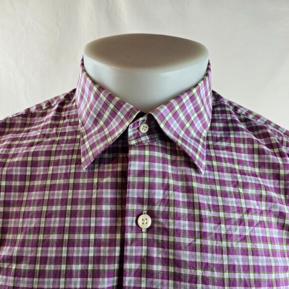 Peter Millar Shirt Mens Large Plaid Button Up Cotton Dress Casual Preppy Bundle - Picture 3 of 16